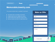 Tablet Screenshot of memorablejewelry.com